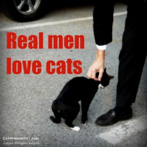  cat quote-real men love cats-cat men-cat lovers