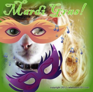 Mardi Gras cats-cat wisdom 101