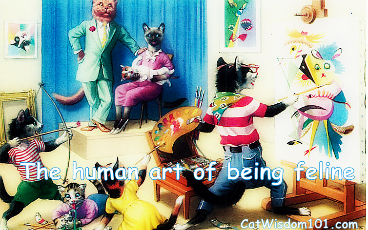 cats-human-behavior-behaviorist-vintage art