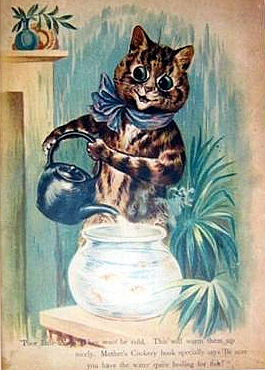cats-goldfish bowl-art