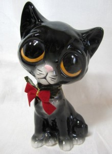 black cat figurine