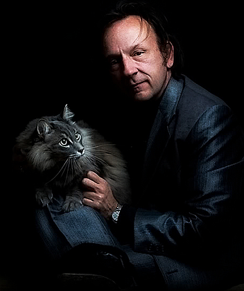 David Yow and his cat Little Buddy
