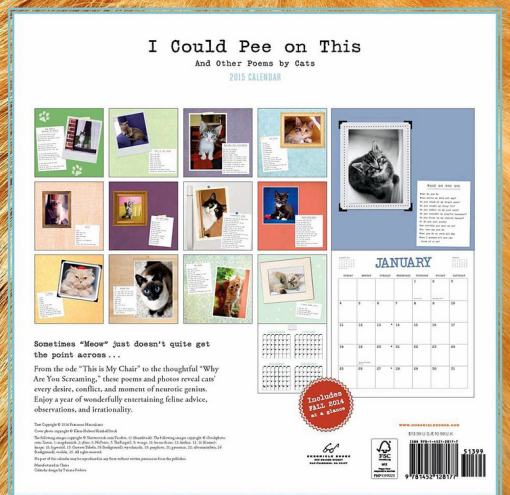 I could pee on this 2015 calendar