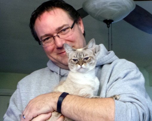 Sauerkraut Kitty and her cat dad