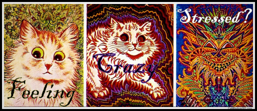 crazy cats-vintage art