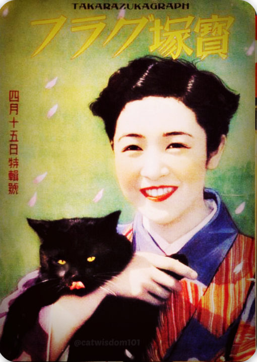 vintage_1940_japan_black_cat