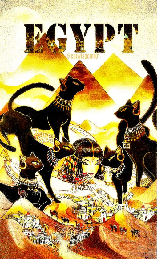 vintage_travel_egypt_cats_cat