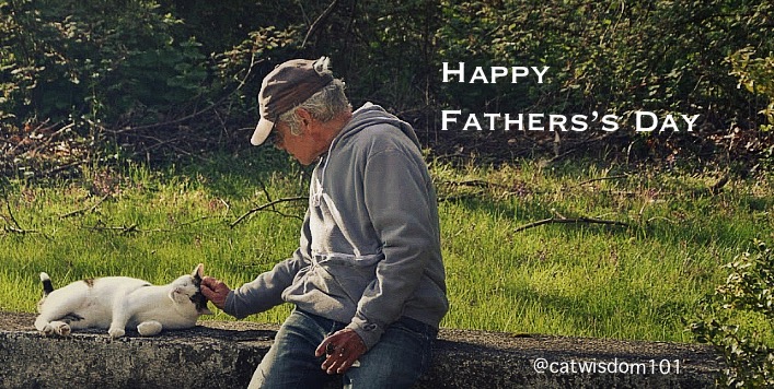 Father’s Day cat lover with cat