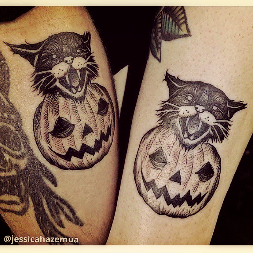 Black cat-tattoo-pumpkin | Cat Wisdom 101