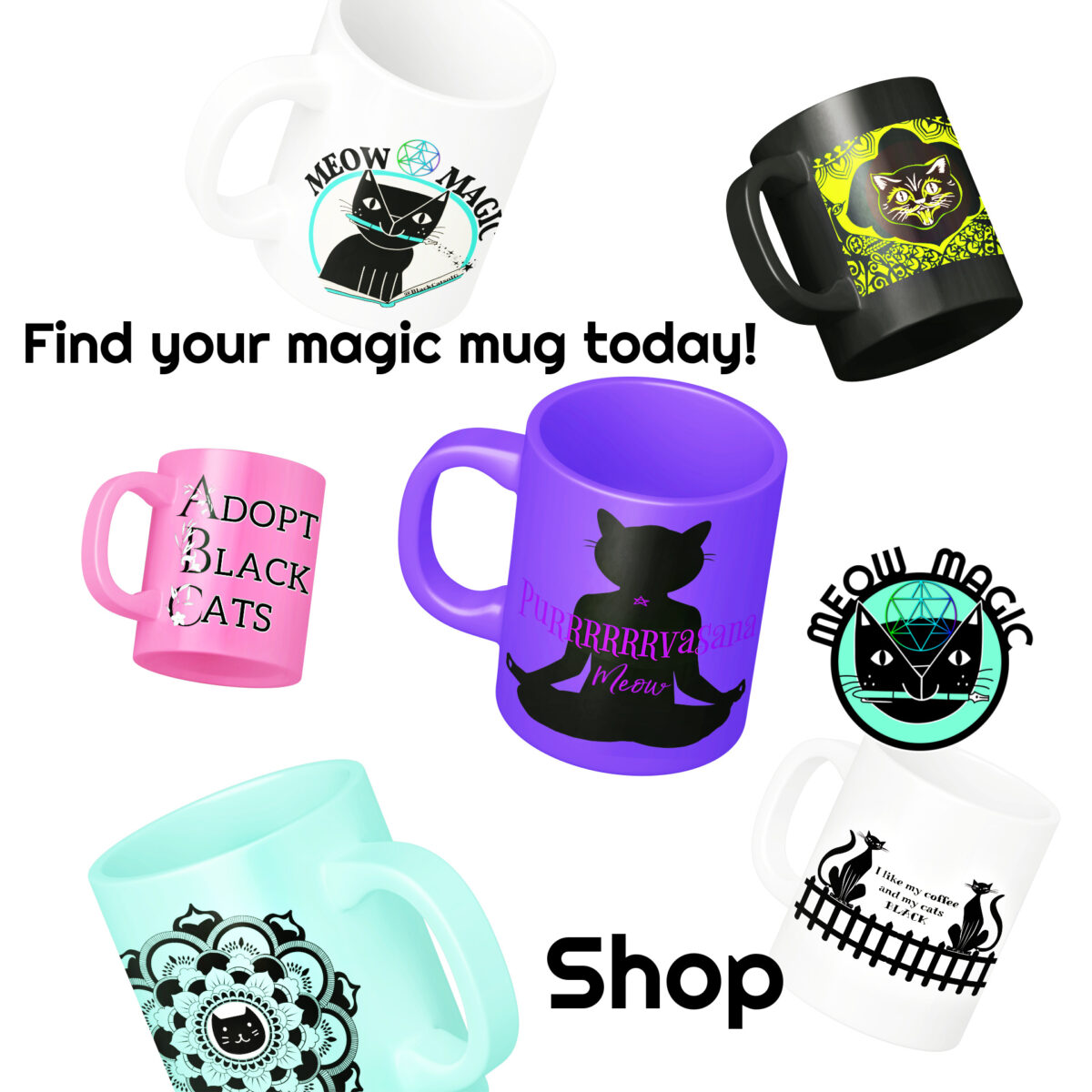 meow magic mugs for cat lovers
