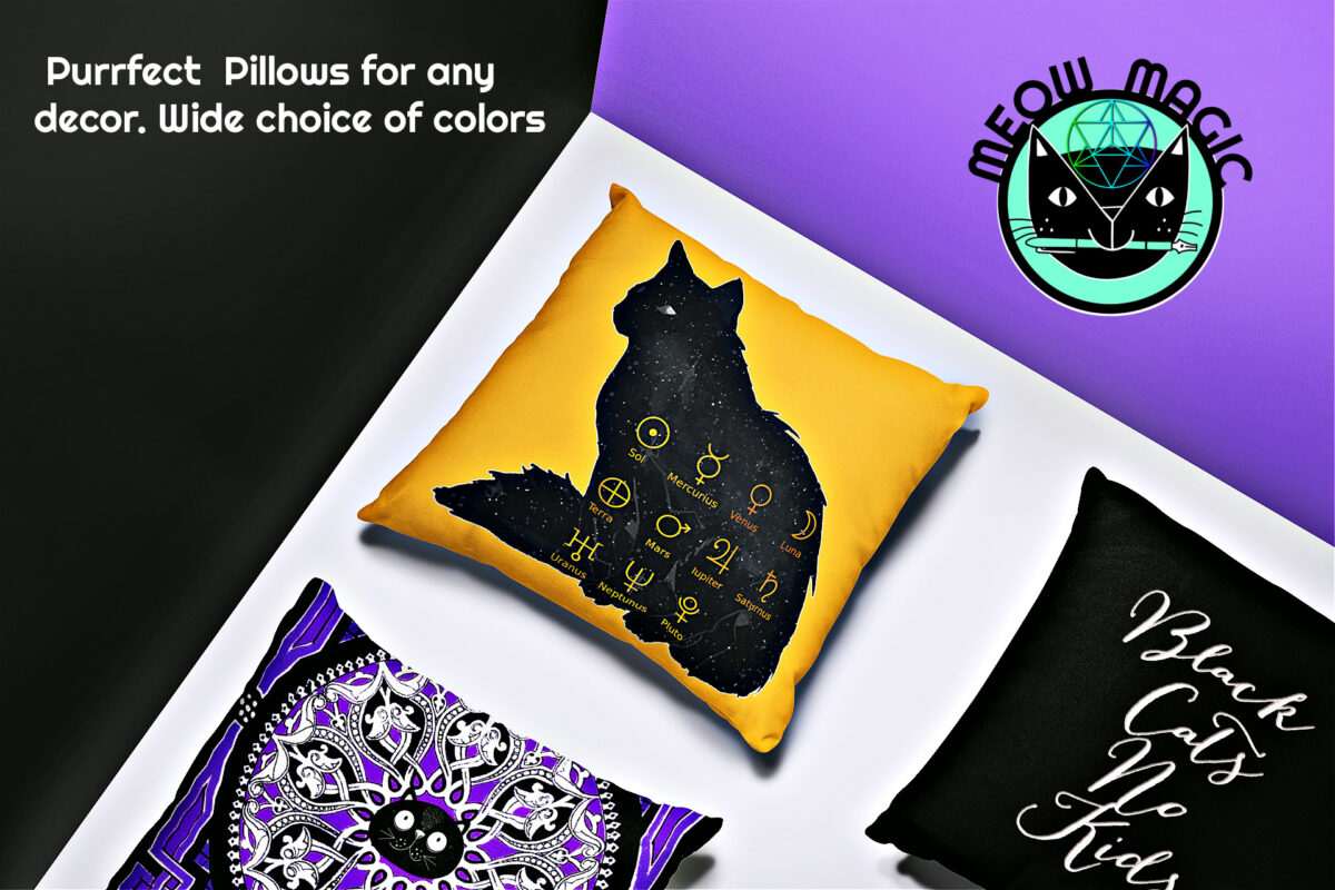 meow magic pillows cushions