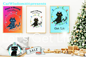 let's get lit cat art prints