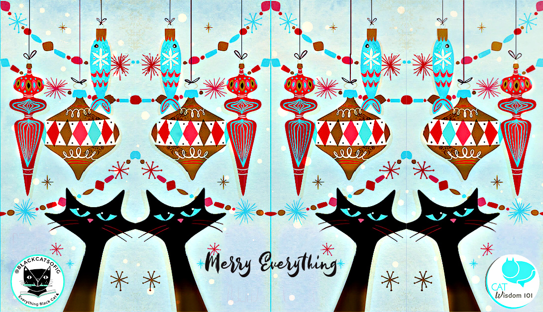 merry everything vintage christmas card