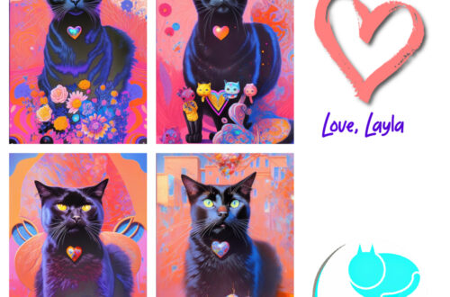 be mine? cat valentines collage