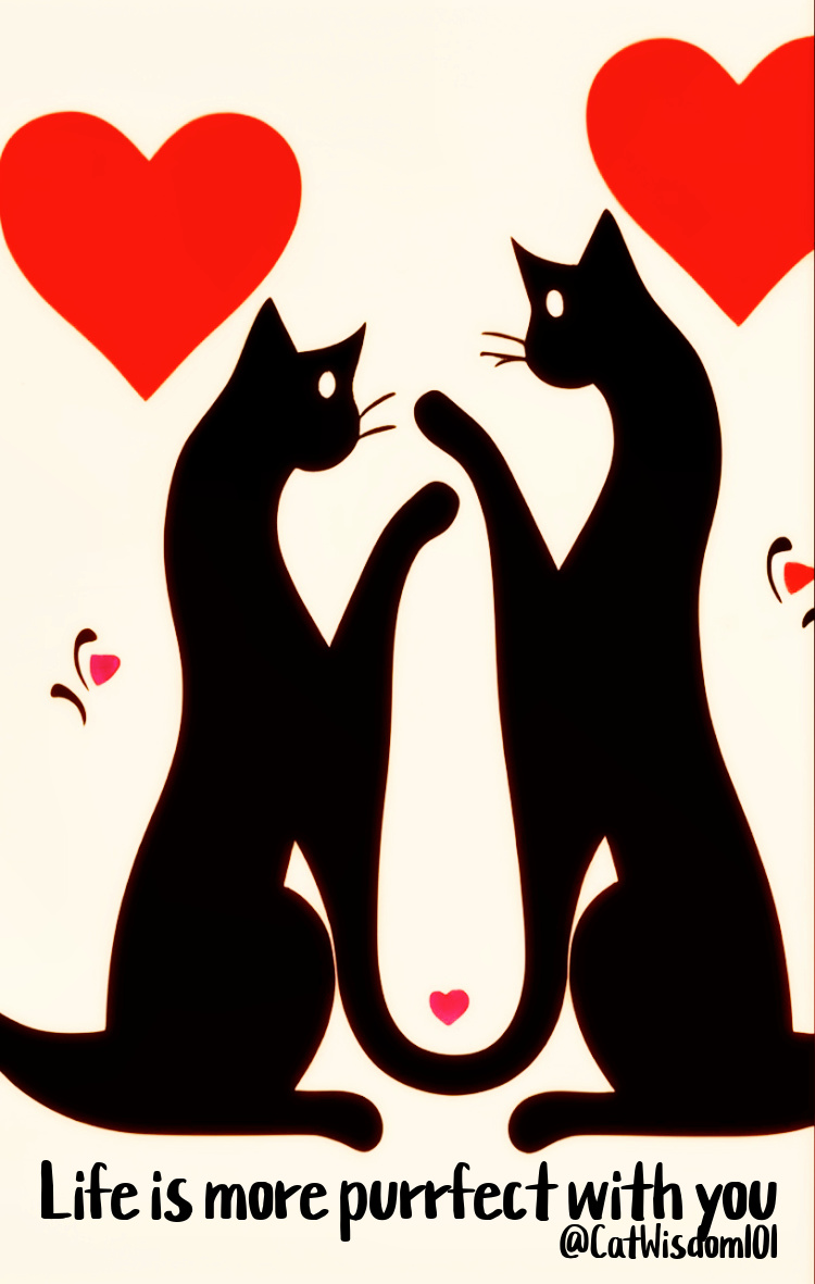 life is more purrfect with you valentine cats