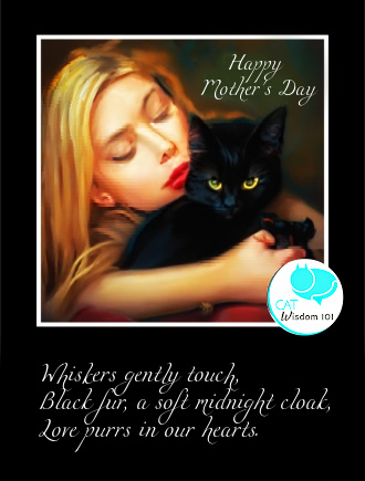 black cat mom mothers day haiku