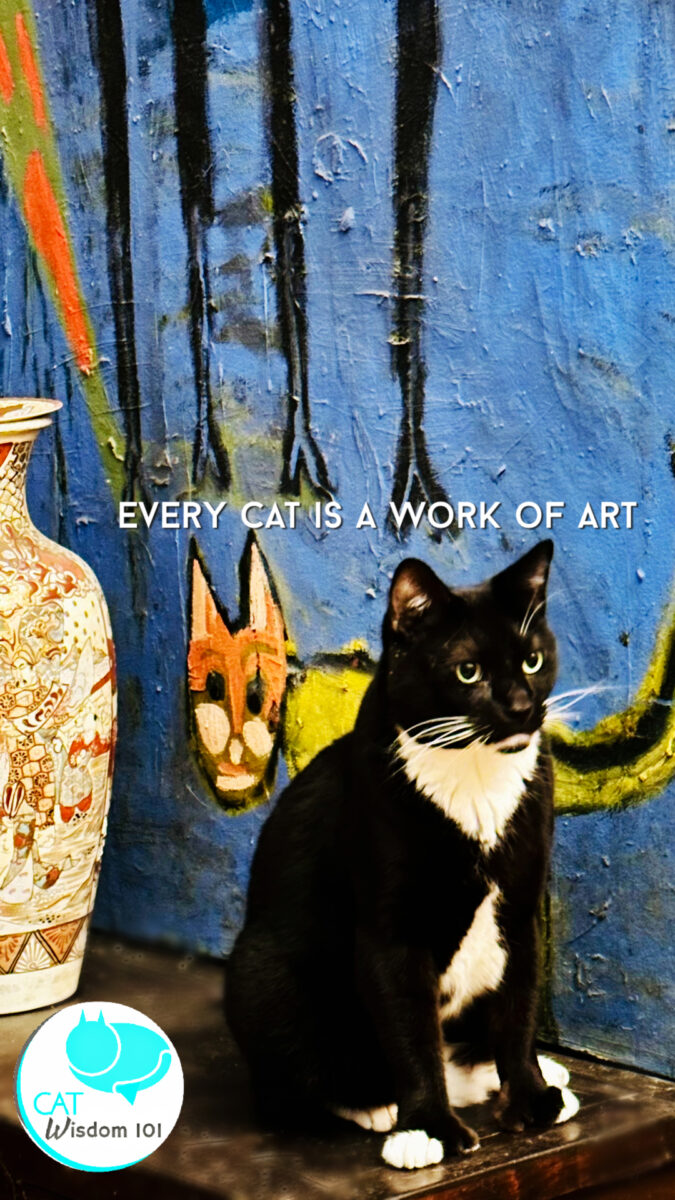 Cat quote work of art painting