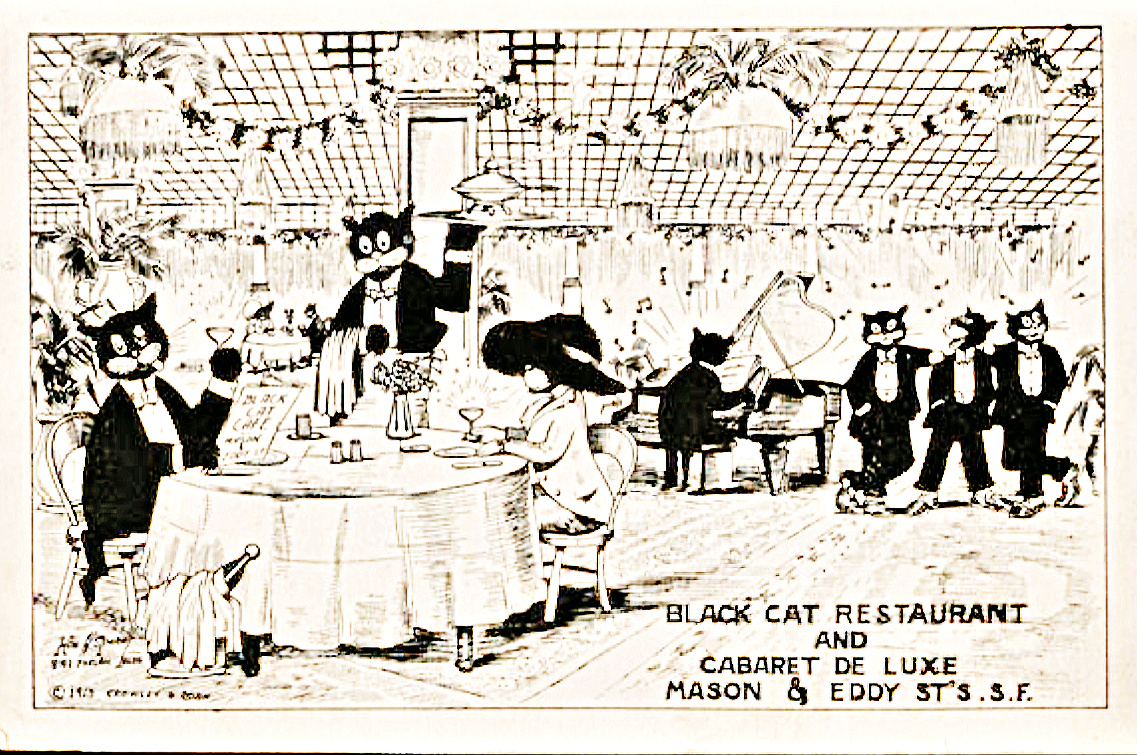 vintage cats cafe society