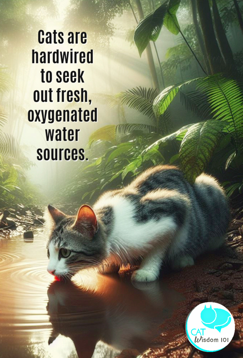 cat quote drinking from mud puddle