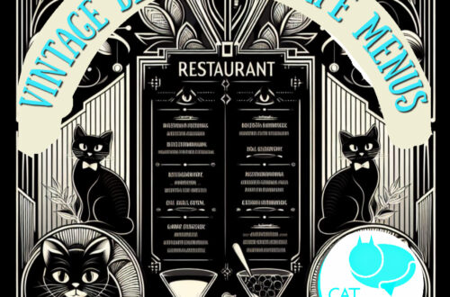 vintage black cat menu