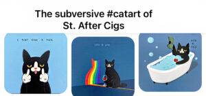 st. after cigs cat art