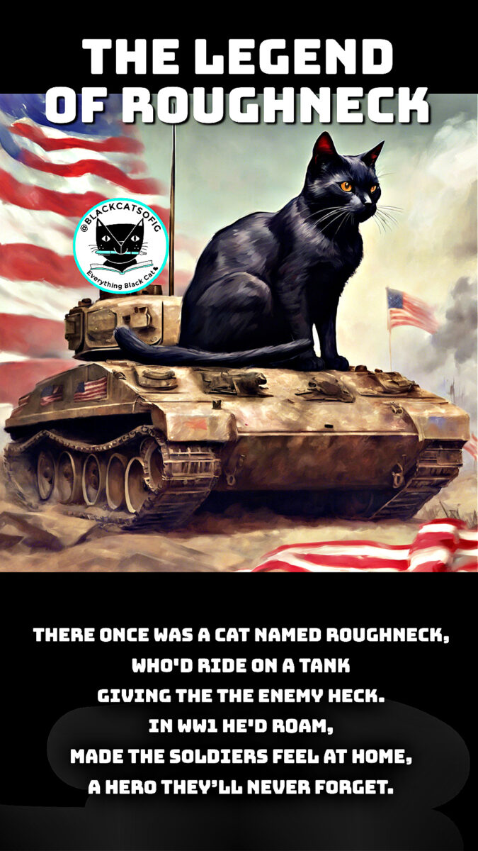 Roughneck black cat army mascot