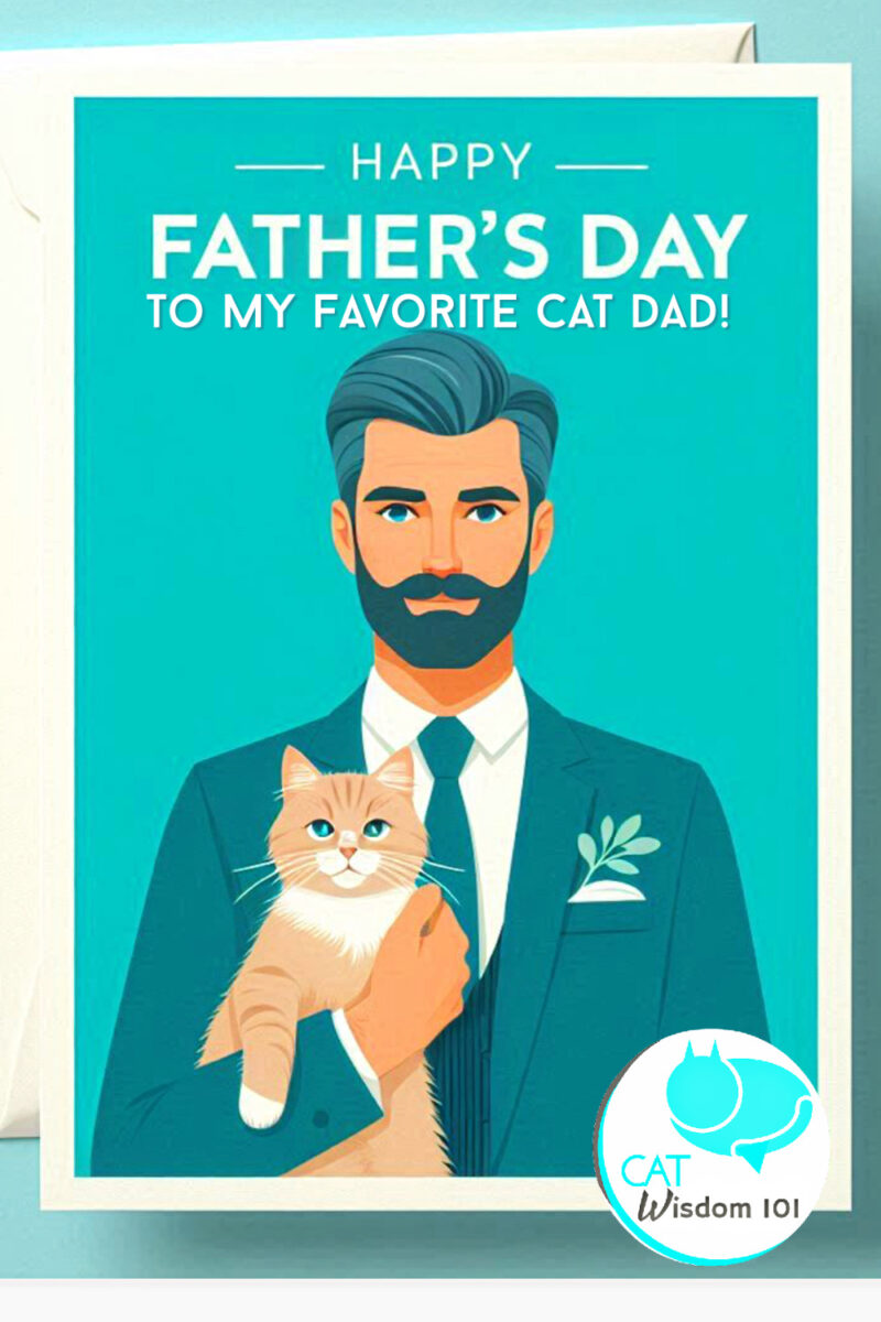 father's day cat dad card