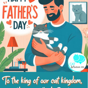 father's day card cat man