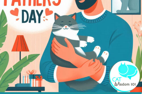 father's day card cat man