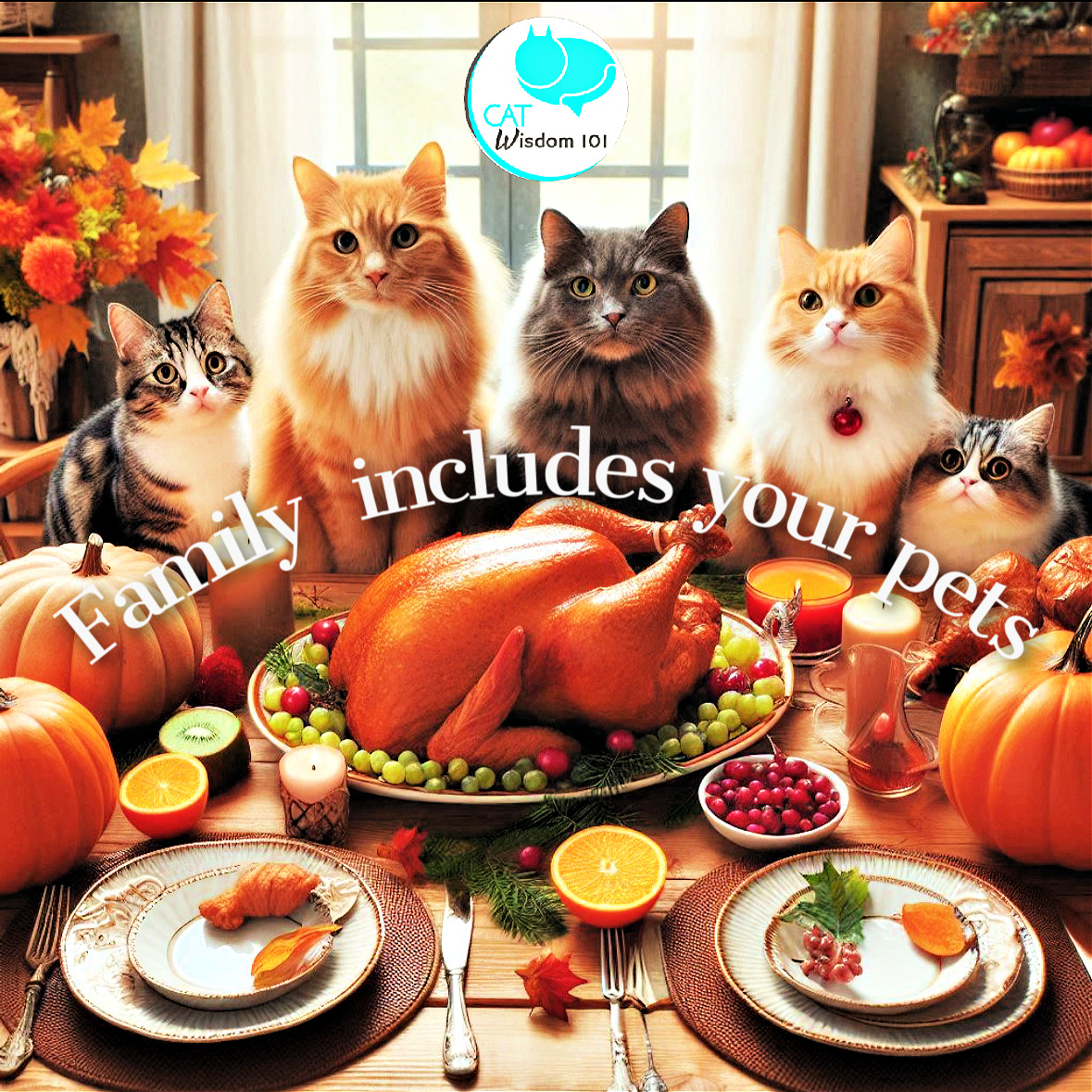 thanksgiving cats family