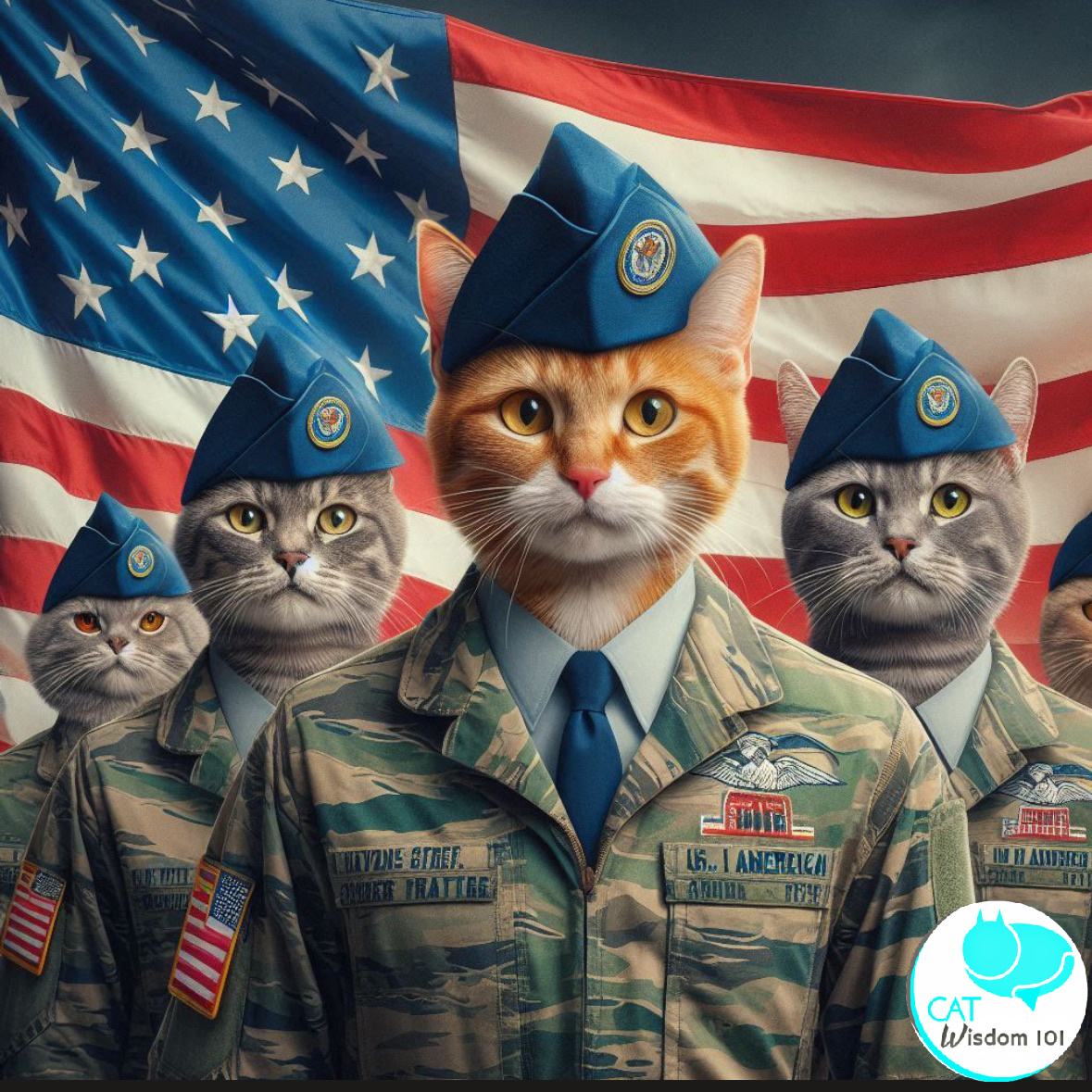 military cats art 