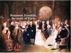Benjamin Franklin with Paris cats