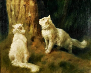 Antique cat art