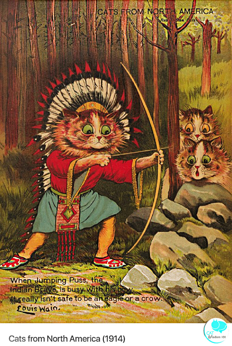 Louis Wain cats of many lands Politically incorrect Indian